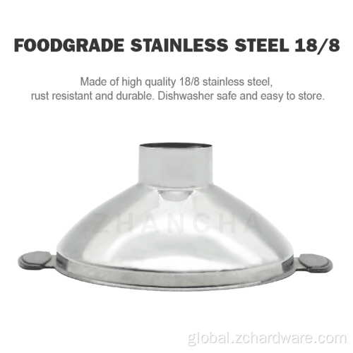 Funnels With Filter Stainless Steel Wide Mouth Double Handle Canning Funnel Manufactory